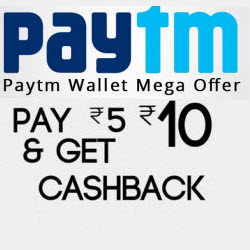 India Desire : Paytm 5 Ka 10 Offer: Pay Rs 5 And get Rs 10 Paytm Wallet Balance & More (Naaptol Offer)